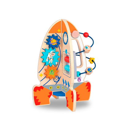 Tooky Toy TK333 Wooden Activity Rocket