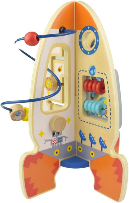 Tooky Toy TK333 Wooden Activity Rocket