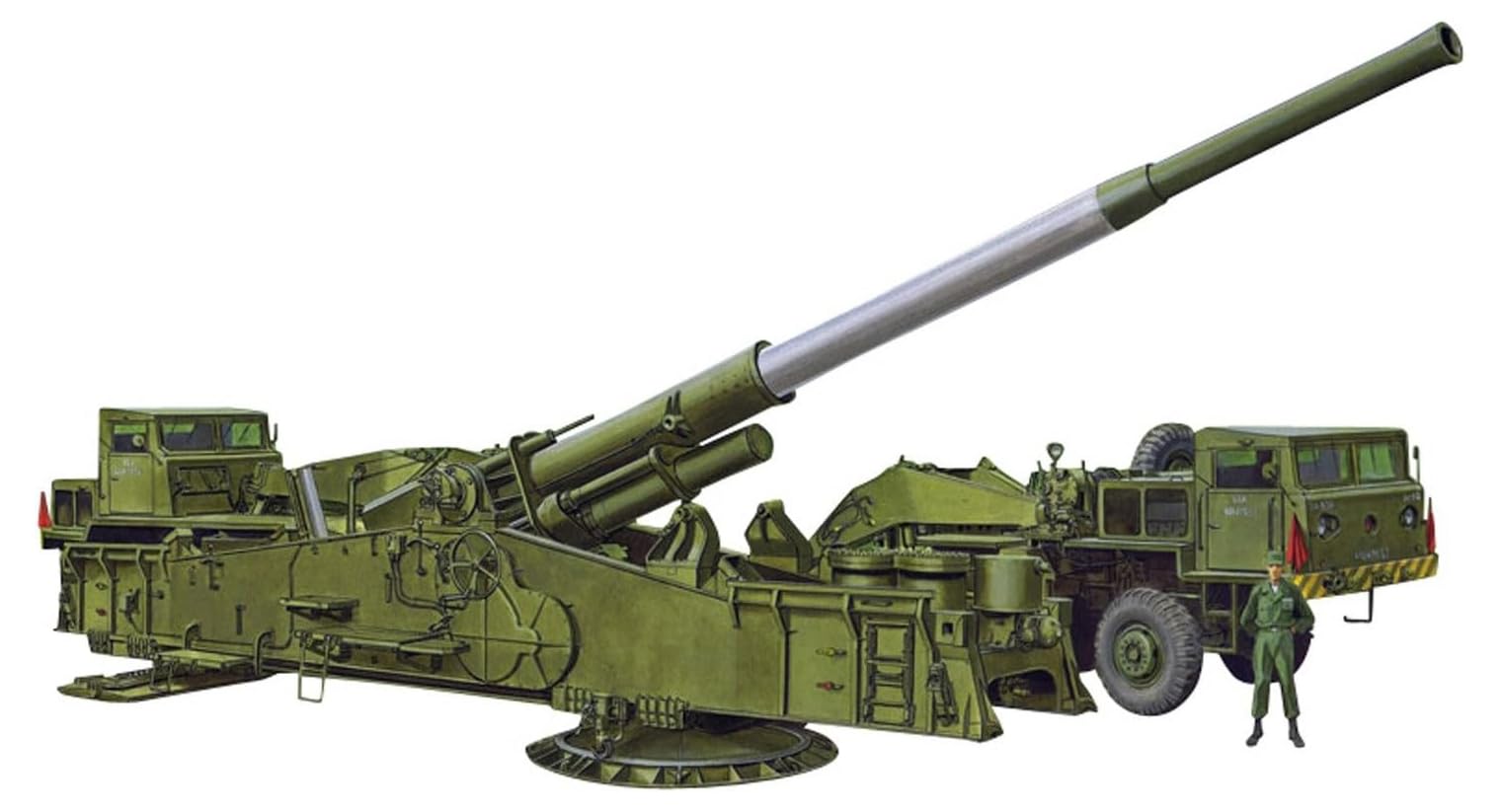 Dragon Models 1/72 M65 Atomic Annie Gun, Heavy Motorized 280mm Vehicle Model Building Kit