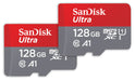 SanDisk 128GB Ultra microSDXC card + SD adapter up to 140 MB/s with A1 App Performance UHS-I Class 10 U1 - Twin Pack 128GB Twin Pack