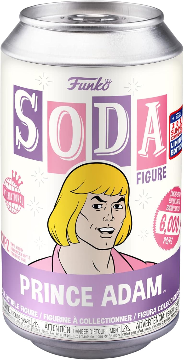 Funko Vinyl SODA, MOTU, Prince Adam, Metallic, 1/6 Odds for Rare Chase Variant, Masters Of the Universe, Amazon Exclusive, Collectable Vinyl Figure, Gift Idea, Official Merchandise