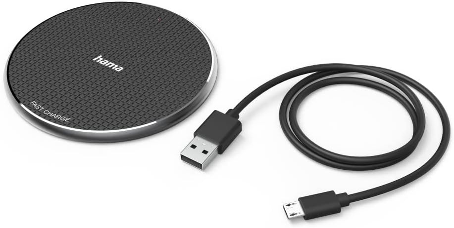 Hama"QI-FC10" Wireless Charger, 10 W, Wireless Smartphone Charging Pad, black
