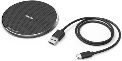 Hama"QI-FC10" Wireless Charger, 10 W, Wireless Smartphone Charging Pad, black