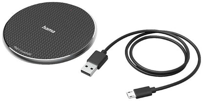 Hama"QI-FC10" Wireless Charger, 10 W, Wireless Smartphone Charging Pad, black