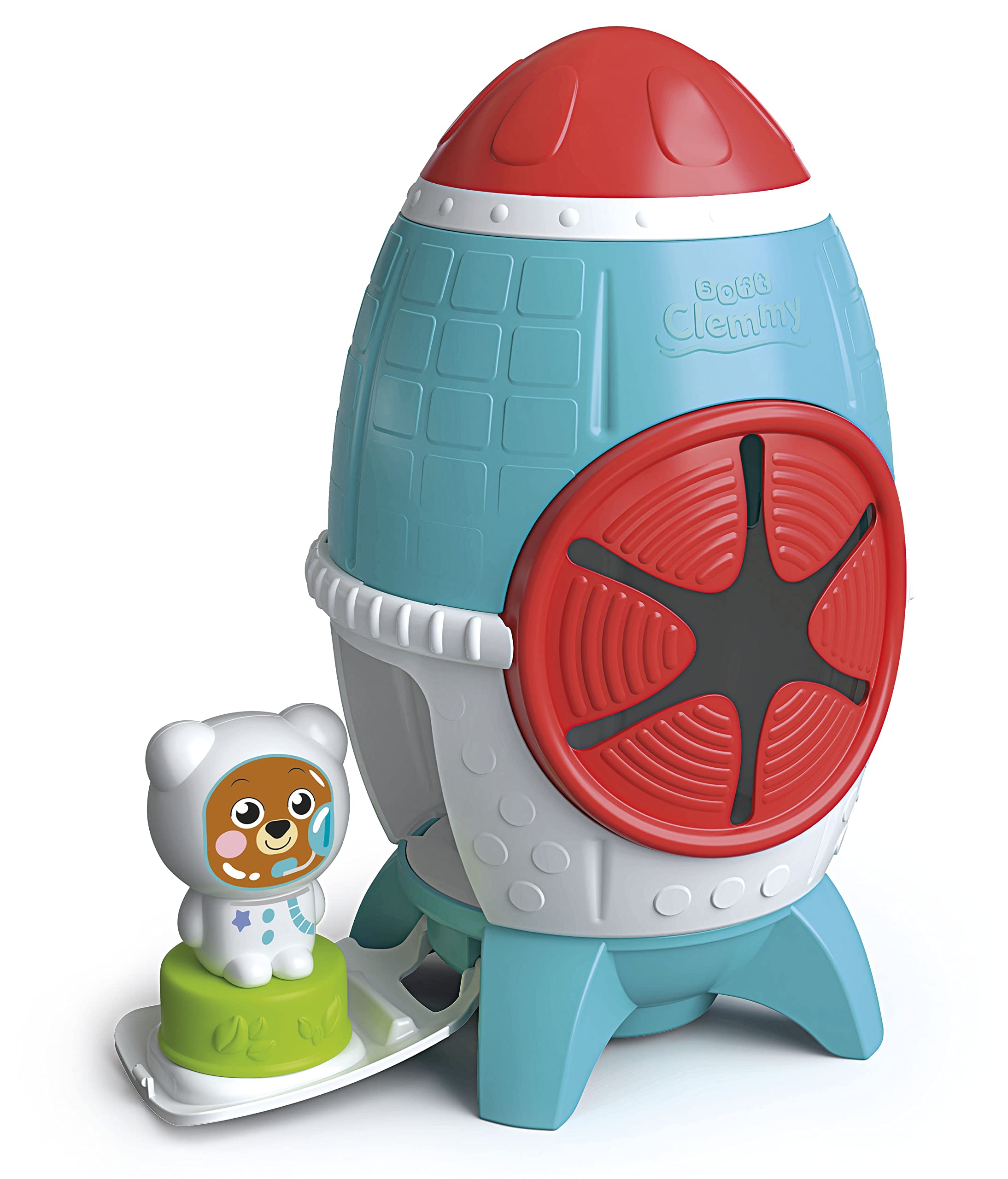 Clementoni 17806 Sensory Rocket, Clemmy Soft Blocks for 6 Months, Building Bricks Washable, Construction Kids, Early Development & Activity Toys, Made in Italy, Multicolor, 15 x 21 x 27,5 Soft Clemmy
