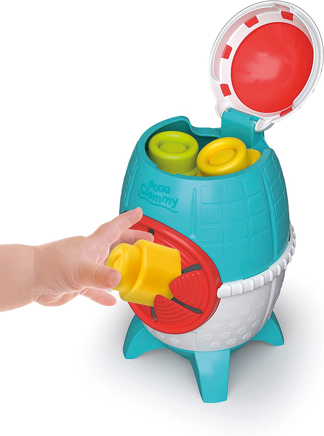 Clementoni 17806 Sensory Rocket, Clemmy Soft Blocks for 6 Months, Building Bricks Washable, Construction Kids, Early Development & Activity Toys, Made in Italy, Multicolor, 15 x 21 x 27,5 Soft Clemmy