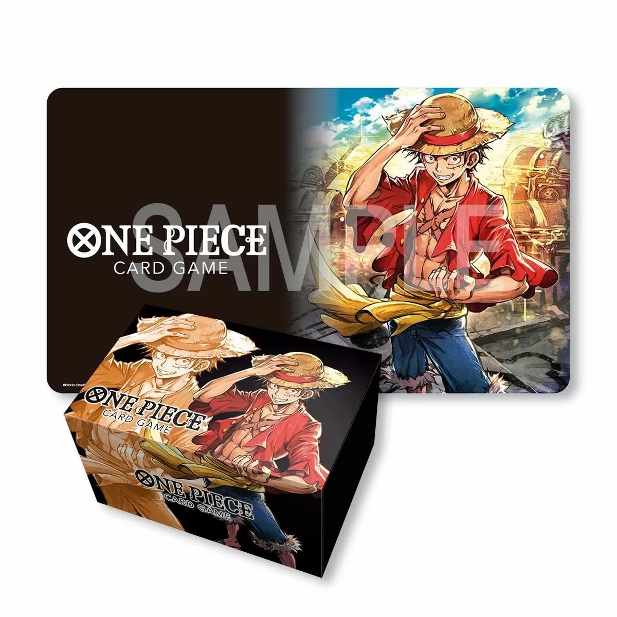 One Piece Card Game - PLAYMAT and Storage Box Set -Monkey.D.Luffy
