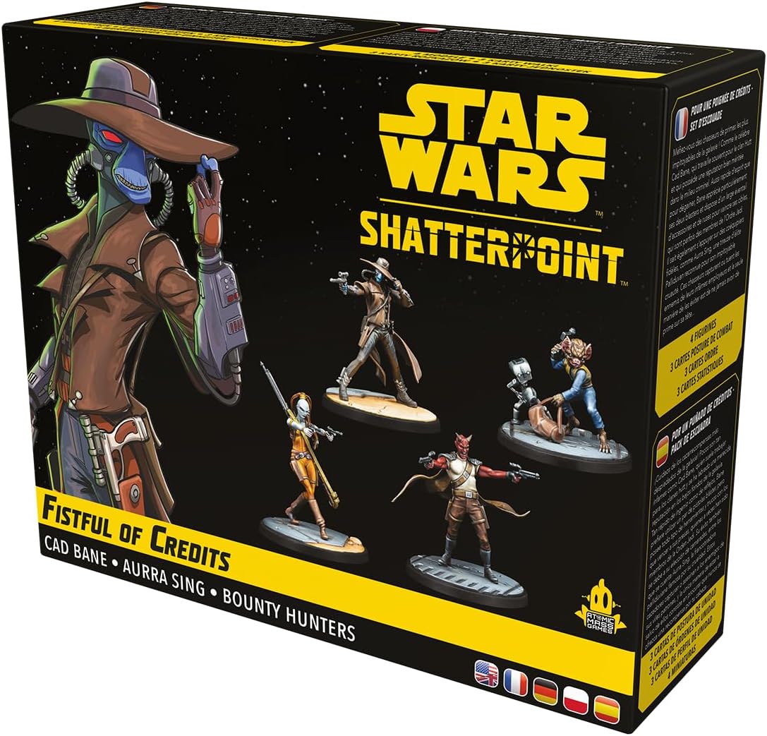 Atomic Mass Games | Star Wars Shatterpoint: Fistful of Credits Cad Bane | Expansión | Estrategia | A Partir de 14 Años | Para 2 Jugadores | 90 Minutos por Partida | Multilenguaje (incluye Español