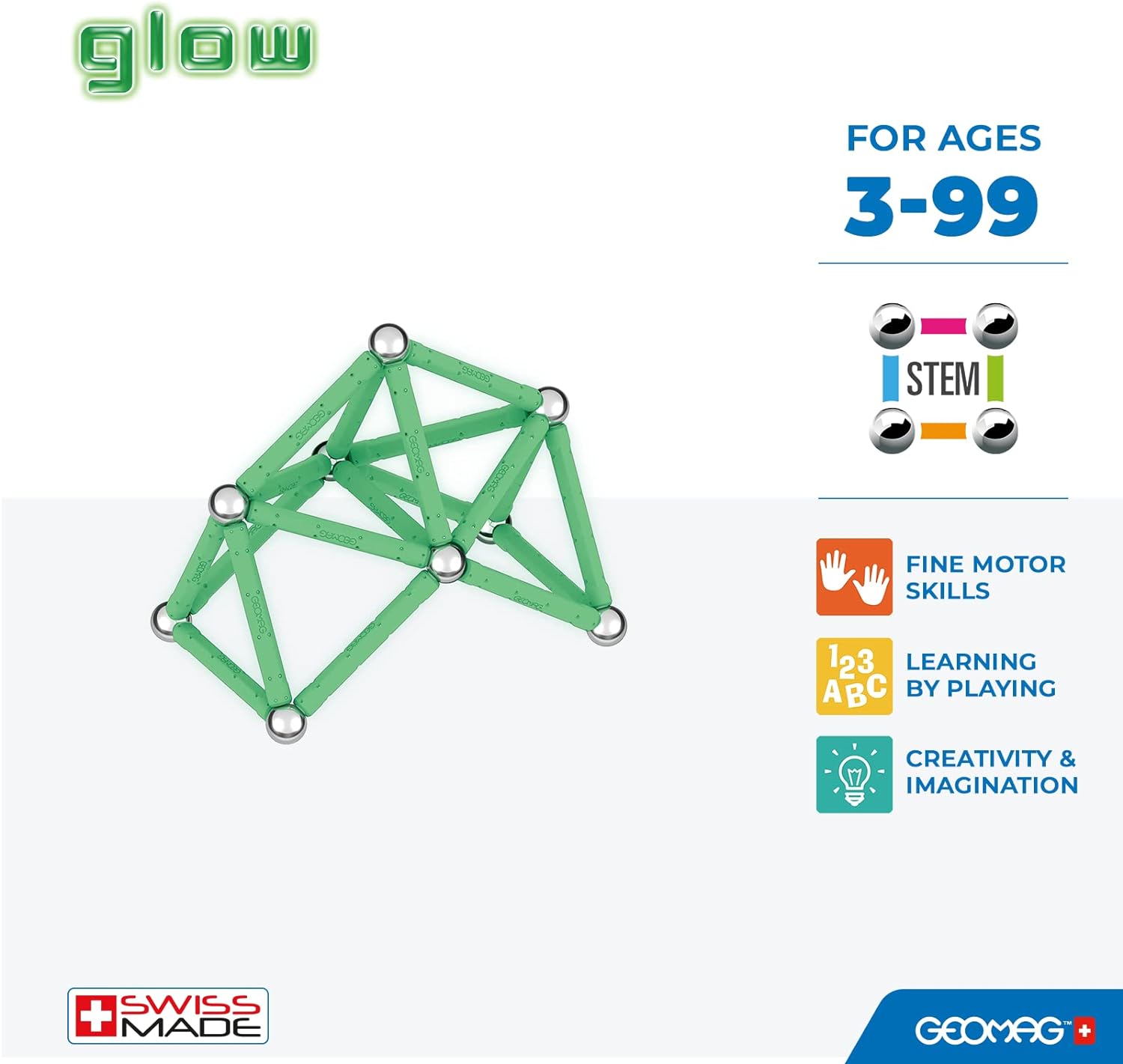 Geomag - Glow Recycled, 329, White