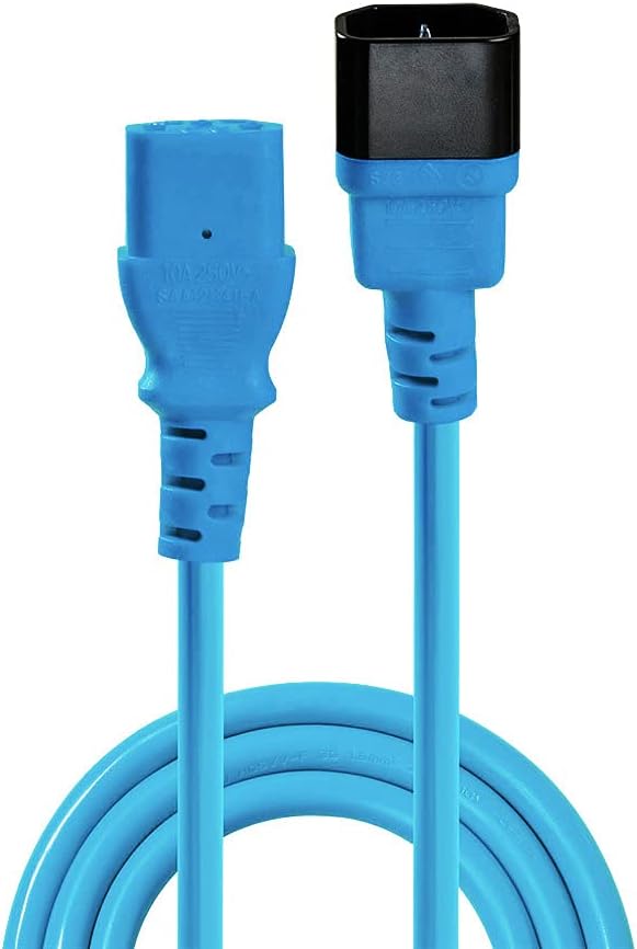 LINDY 30471 IEC C14 to IEC C13 Extension Power Cable, Blue