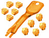 LINDY 40480 RJ45 Port Schloss (10 Stück) mit Schlüssel: Code ORANGE