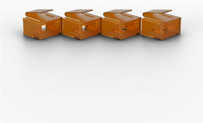 LINDY 20 x RJ-45 Port Blockers without Key - Orange Pack Of 20 Orange