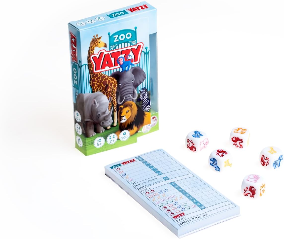 SmartGames - Zoo Yatzy, Multiplayer Dice Game, Ages 5+