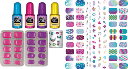 Clementoni 18113 Crazy Chic-Fluo Nail for Children from 6 Years