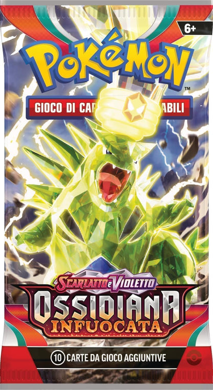 Scarlet and Violet Burning Obsidian Blister Pack of 3 Envelopes with Houndstone Promo Card (IT)