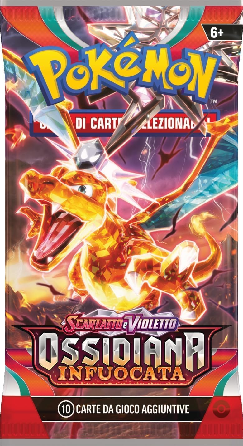 Scarlet and Violet Burning Obsidian Blister Pack of 3 Envelopes with Houndstone Promo Card (IT)