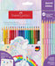 Faber-Castell Colour Grip Colour Pencils, Unicorn Special Edition, 18 Colour Grip + 6 Sparkle Pastel Colour Pencils