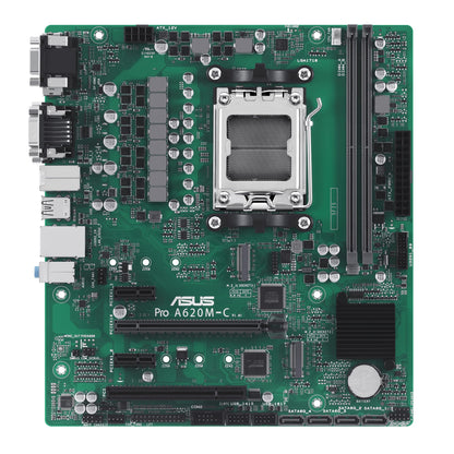 ASUS PRO A620M-C-CSM Motherboard Socket AMD AM5 (Ryzen AM5, mATX, DDR5, M.2 PCIe 4.0, 1Gb Ethernet, USB 3.2 Gen 2 Type-C, Front USB 3.2 Gen 1 Header