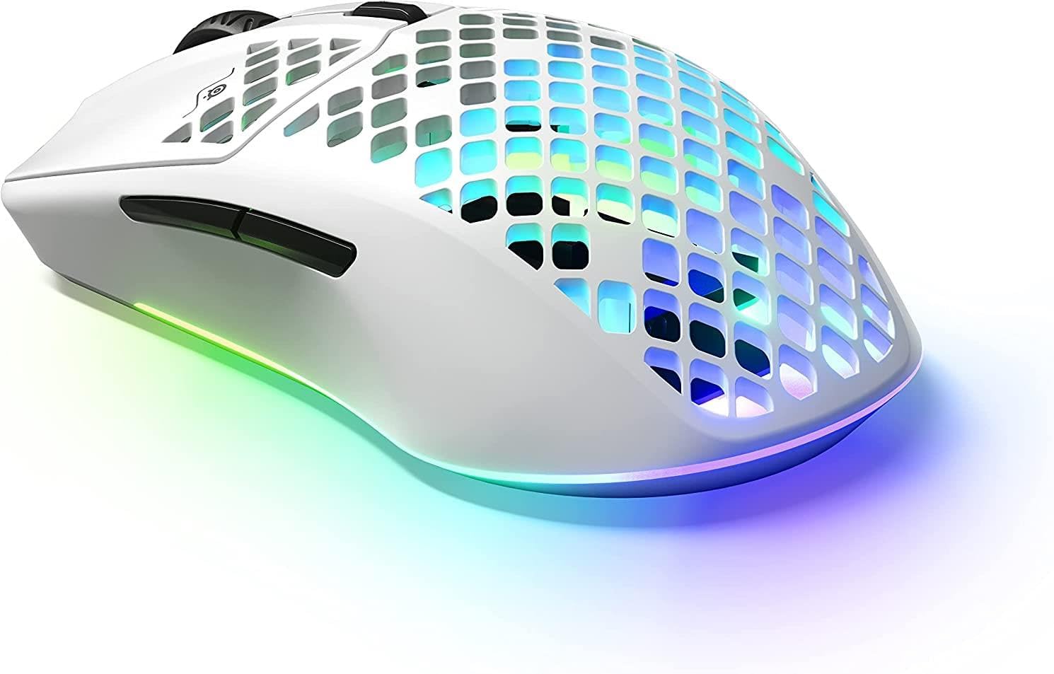 SteelSeries Aerox 3 Wireless Snow (2022) - Super Light Gaming Mouse - 68g Water Resistant Design - 200 Hour Battery Life