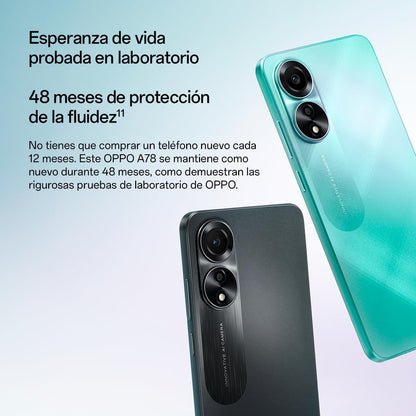 OPPO A78 16,3 cm (6.43") Double SIM Android 13 4G USB Type-C 8 Go 128 Go 5000 mAh Noir