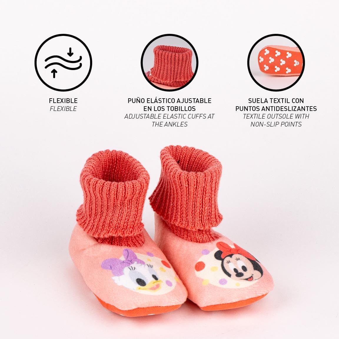 House Slippers Minnie Mouse Pink (Size: 21)