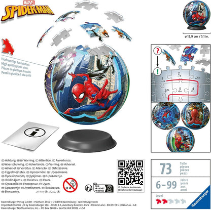 Ravensburger 11563 Marvel Spiderman 3D Jigsaw Puzzle for Kids and Adults Age 6 Years Up-72 Pieces-No Glue Required