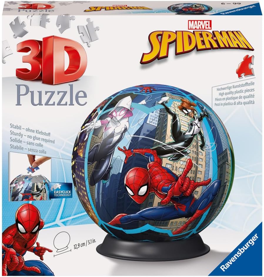 Ravensburger 11563 Marvel Spiderman 3D Jigsaw Puzzle for Kids and Adults Age 6 Years Up-72 Pieces-No Glue Required