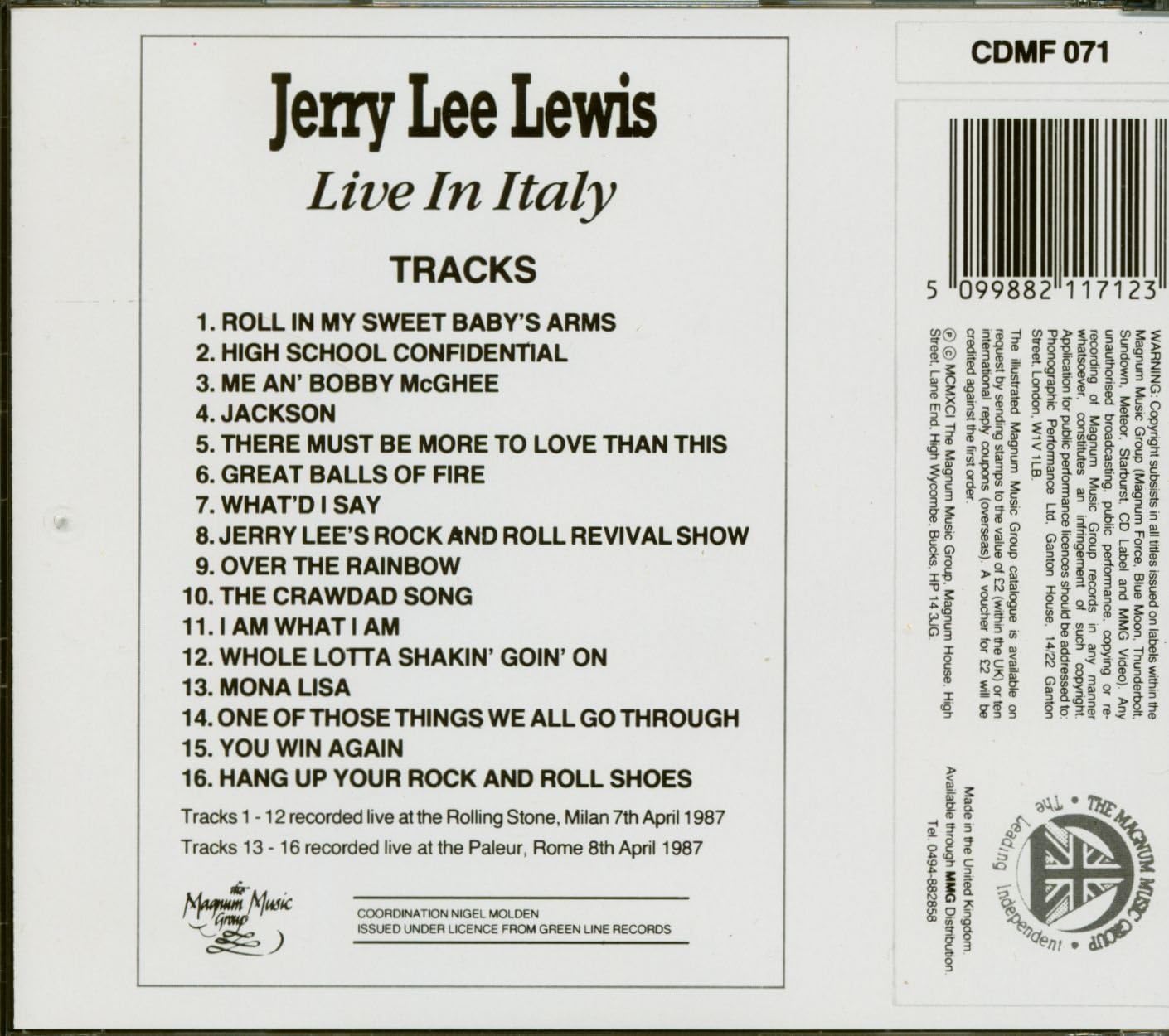 Jerry Lee Lewis Live in Italy