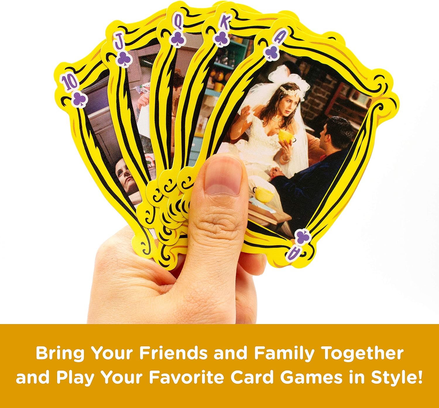 AQUARIUS Friends Playing Cards - Friends Shaped Deck of Cards for Your Favorite Card Games - Officially Licensed Friends TV Show Merchandise & Collectibles