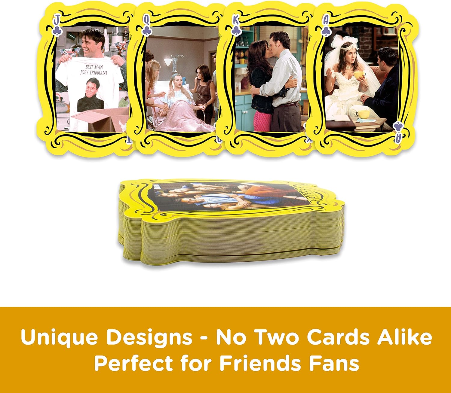 AQUARIUS Friends Playing Cards - Friends Shaped Deck of Cards for Your Favorite Card Games - Officially Licensed Friends TV Show Merchandise & Collectibles