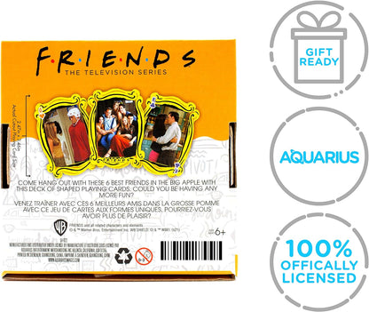 AQUARIUS Friends Playing Cards - Friends Shaped Deck of Cards for Your Favorite Card Games - Officially Licensed Friends TV Show Merchandise & Collectibles