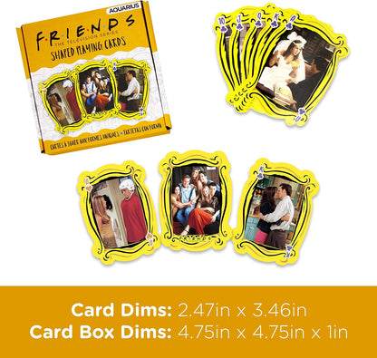 AQUARIUS Friends Playing Cards - Friends Shaped Deck of Cards for Your Favorite Card Games - Officially Licensed Friends TV Show Merchandise & Collectibles