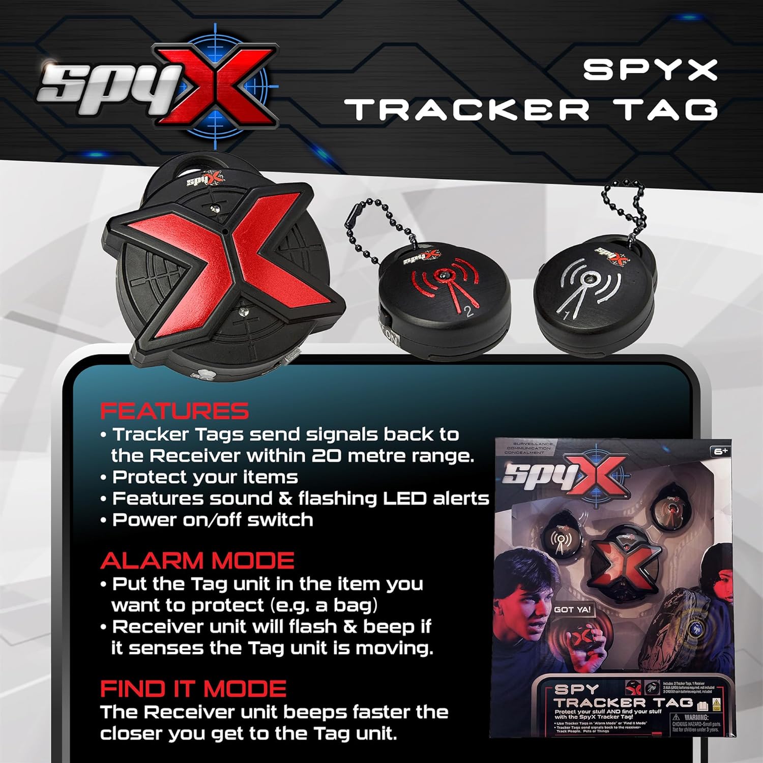 SpyX Etiqueta del rastreador (10534