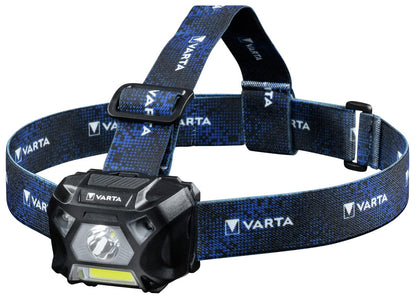 VARTA Work Flex Motion Sensor Head H20 (incl. 3X AA Longlife Power Batteries, 2 Light Modes, COB LED, Blue), 3 W