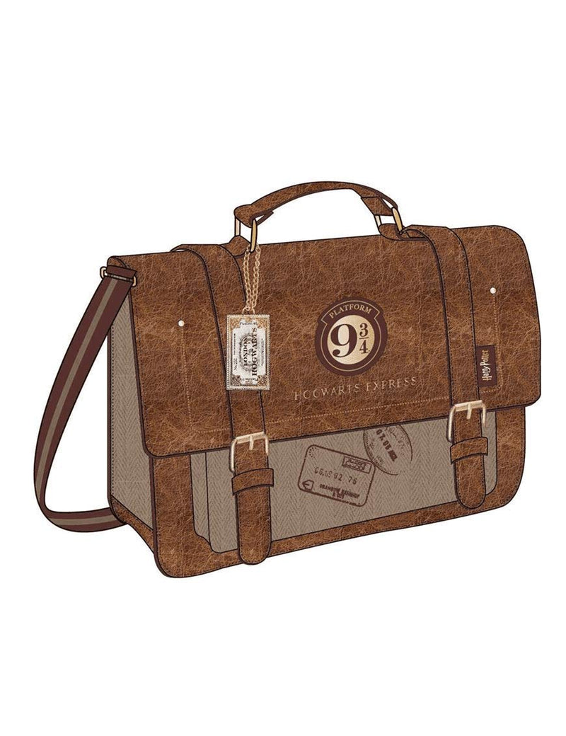 CERDÁ LIFE'S LITTLE MOMENTS, Harry Potter Official Licensed Star Wars Messenger Bag for Women, Brown, Medium