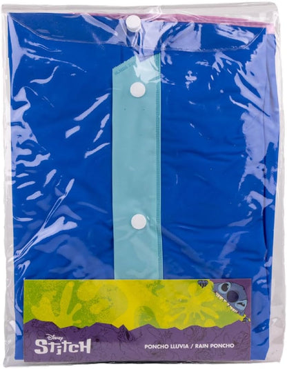 CERDÁ LIFE'S LITTLE MOMENTS Unisex Stitch Waterproof Poncho for Kids 5-6 Years Blue