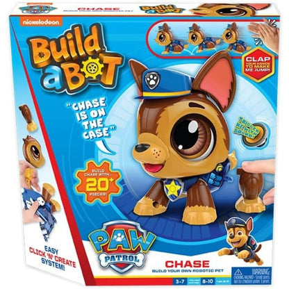 Build-a-Bot: Paw Patrol - Chase | Build Your Own Interactive Paw Patrol Characters | Easy Click 'n' Create System | 20+ Piece STEM Robot Kit for Kids | For Ages 3+