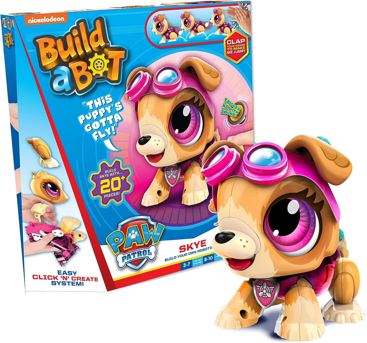 Goliath Games 928556.006 Build a Bot Paw Patrol Skye (12L