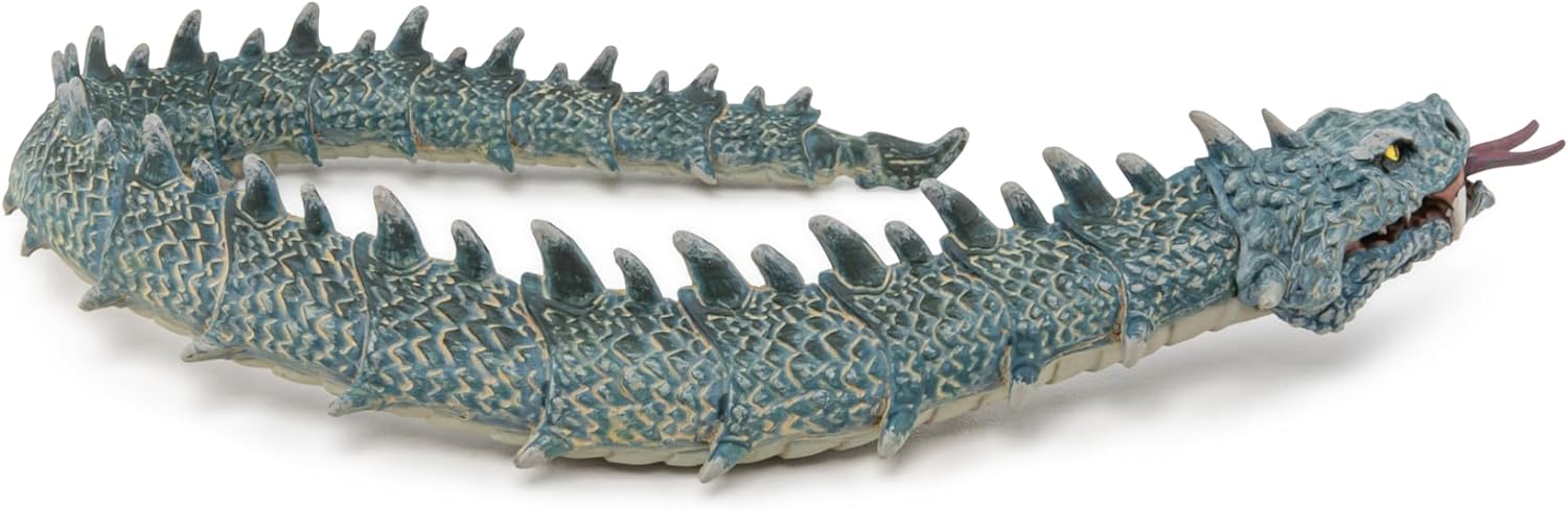 Papo - Gray Dragon -Fantasy Figurine - 3 years old - Hand painted Figurine - Realistic statuette - Educational toy - Hand painted - Collection - Decoration - Children's gift