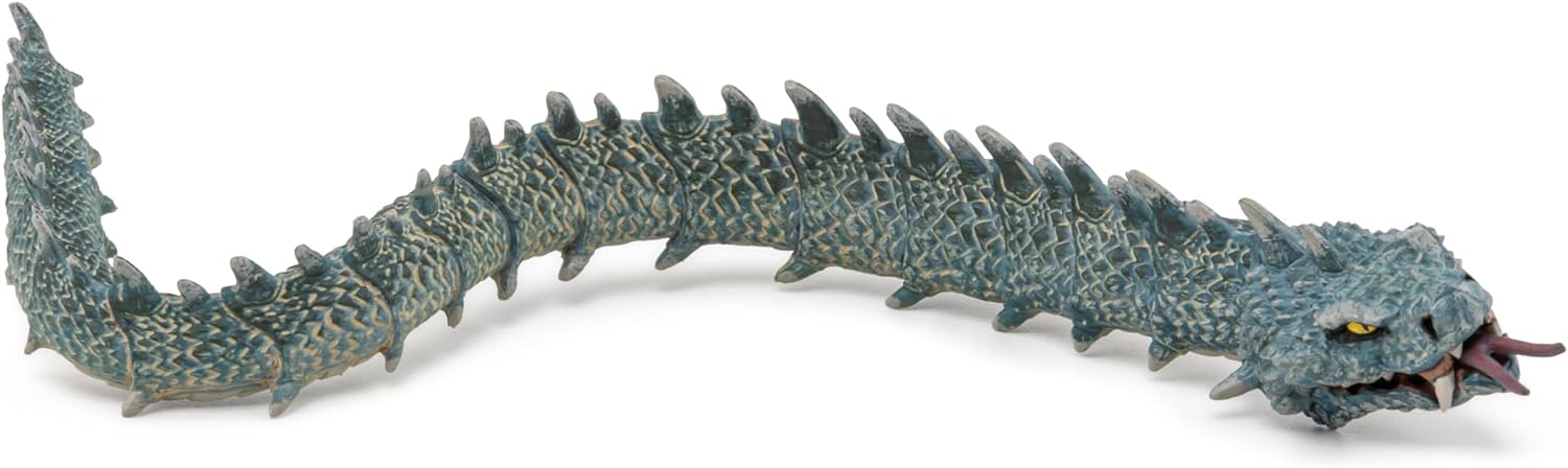 Papo - Gray Dragon -Fantasy Figurine - 3 years old - Hand painted Figurine - Realistic statuette - Educational toy - Hand painted - Collection - Decoration - Children's gift