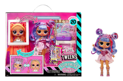 L.O.L. Surprise! Tweens Surprise Swap Series - Buns-2-Braids Bailey - Muñeca de moda con más de 20 sorpresas que incluyen cabeza para peinar, prendas y accesorios - Para niños a partir de 4 años