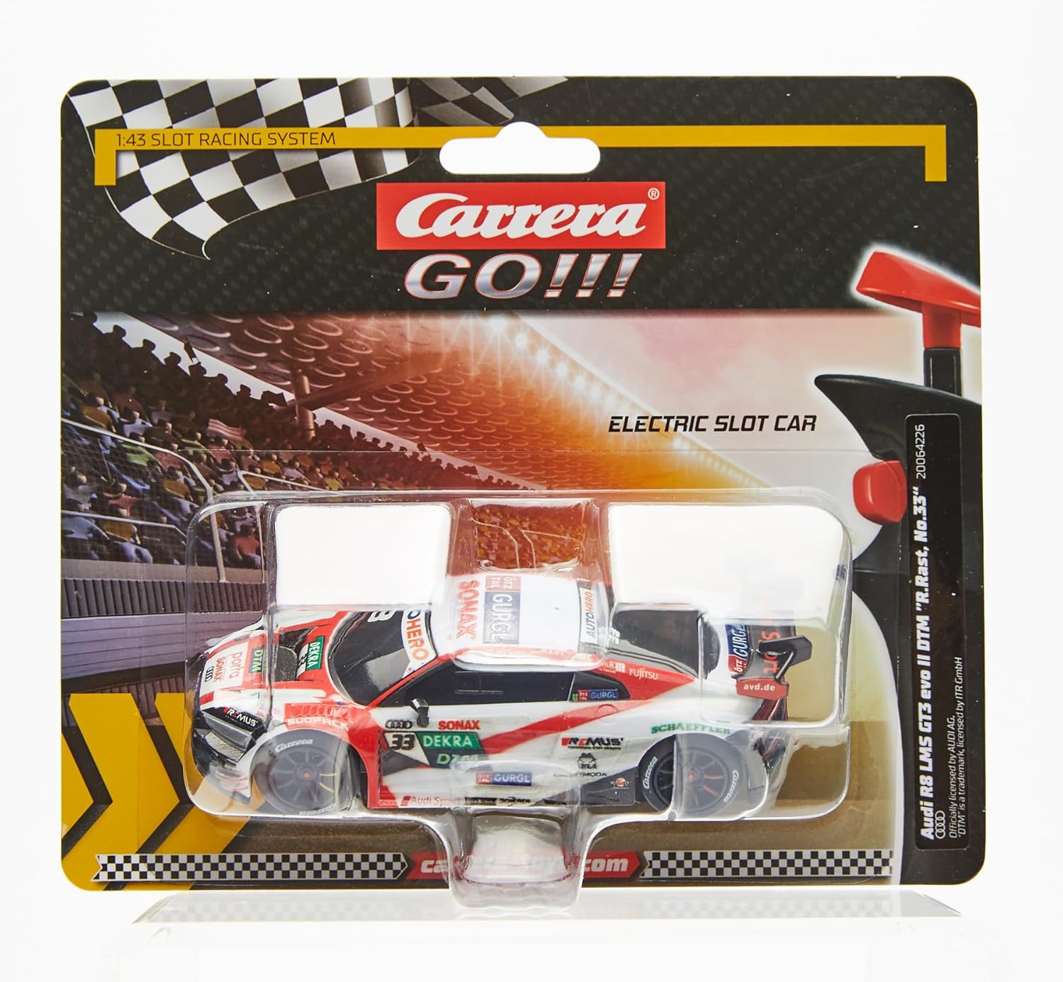 Carrera Go Rene Carrera 20064226 GO Audi R8 LMS GT3 evo II DTM René Rast, No. 33" Slot Car