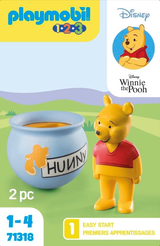 Playmobil 71318 1.2.3 & Disney: Winnie's Counter Balance Honey Pot, Winnie-the-Pooh, Educational Toys for Toddlers, Gifting Toy and Fun Imaginative Role-Play, PlaySets for Children Ages 12 months+