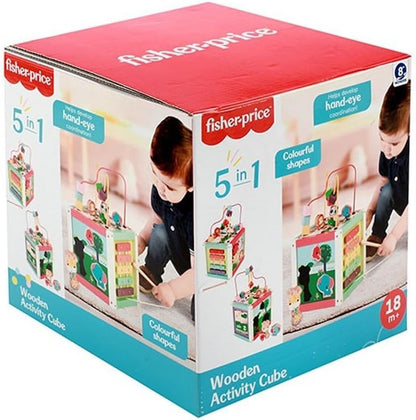 Fisher Price Holz Motorik-Würfel Activity Cube