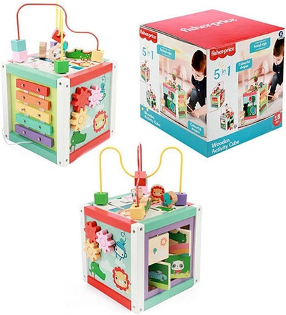 Fisher Price Holz Motorik-Würfel Activity Cube