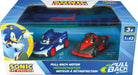 Pull & SPEED 15813023 P&S Hedgehog-Sonic vs. Shadow Twinpack Wind-up Vehicle, Multicolor, 4 inch