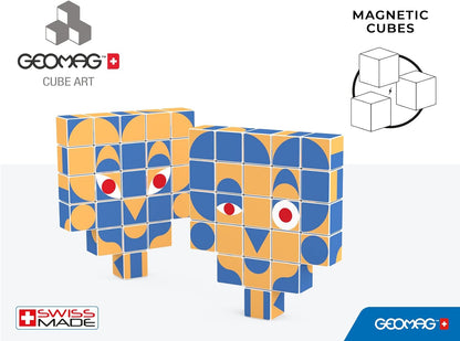 Geomag, Magicube Art Pattern, Cube Art, Create Characters and Animals With Magnetic Cubes, Magnetic Constructions For Children And Adults, 25-Piece Pack (058)