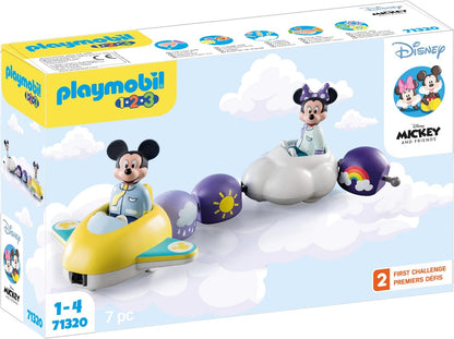 Playmobil 71320 1.2.3 & Disney: Mickey's & Minnie's Cloud Ride, Mickey Mouse, Educational Toys for Toddlers, Gifting Toy and Fun Imaginative Role-Play, PlaySets Suitable for Children Ages 12 months+