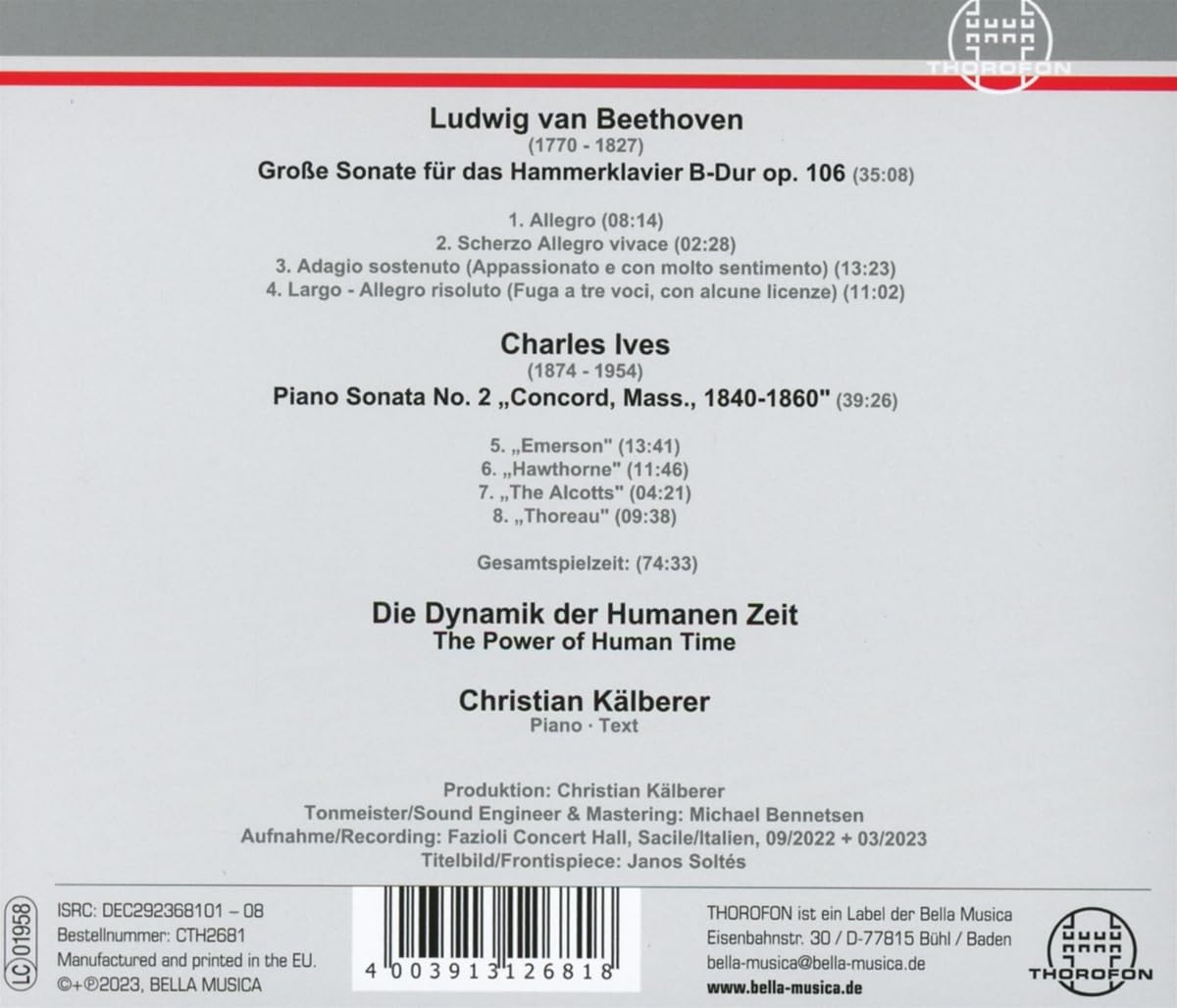 Beethoven: Hammerklaviersonate; Ives: Concorde Sonata