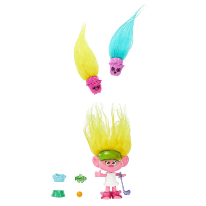 DreamWorks Trolls Band Together Hair Pops Viva Small Doll with Removable Clothes & 3 Surprise Accessories, HNF11